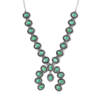 Artisan Crafted Sonoran Gold Turquoise Necklace 18 Inches in Sterling Silver 11.85 ctw