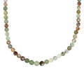 Natural Zimbaprase Beaded Necklace 20 Inches in Sterling Silver 100.00 ctw - Sticky add to cart bar