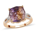 Anahi Ametrine and Diamond Ring in Vermeil Yellow Gold Over Sterling Silver (Size 6.0) 5.10 ctw - Sticky add to cart bar