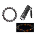 Natural Yooperlite 129.50 ctw 10-11mm Beaded Stretch Bracelet with Free UV Flash Light - Sticky add to cart bar