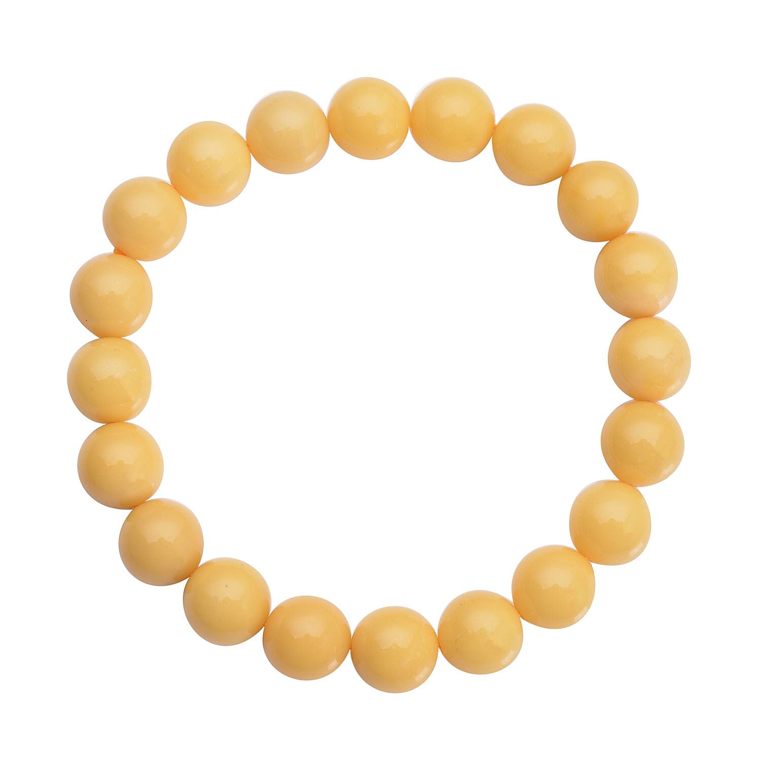 Honey Quartz Beaded Stretch Bracelet 154.50 ctw