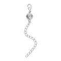 Rhodium Over Sterling Silver Magnetic Lobster Lock With 2 Inches Extended Chain (2.30 g) - Sticky add to cart bar