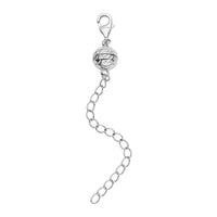 Rhodium Over Sterling Silver Magnetic Lobster Lock With 2 Inches Extended Chain (2.30 g)
