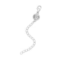Rhodium Over Sterling Silver Magnetic Lobster Lock With 2 Inches Extended Chain (2.40 g) - Sticky add to cart bar