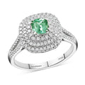 Certified & Appraised RHAPSODY 950 Platinum AAAA Paraiba Tourmaline and E-F VS Diamond Split Shank Ring 7 Grams 1.20 ctw - Sticky add to cart bar