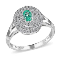 Certified & Appraised 950 Platinum AAAA Paraiba Tourmaline and E-F VS Diamond Ring (Size 6.0) 7.25 Grams 1.00 ctw