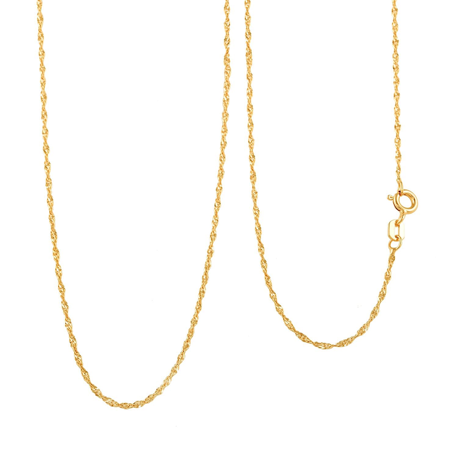 Italian Sterling Silver 5mm Singapore Chain Necklace (18 Inches) (1.20 g)