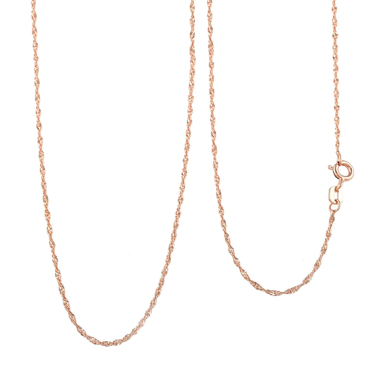 Italian Sterling Silver 5mm Singapore Chain Necklace (18 Inches) (1.20 g)
