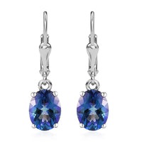 Brazilian Periwinkle Bloom Petalite Lever Back Earrings in Platinum Over Sterling Silver 2.75 ctw