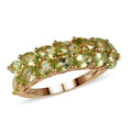 AMERICAN Natural Arizona Peridot Ring in Vermeil Yellow Gold Over Sterling Silver 2.15 ctw - Sticky add to cart bar