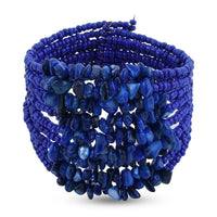 Purple Seed Beaded Adjustable Bracelet 4.00 ctw
