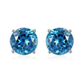 Luxoro 10K White Gold AAA London Blue Topaz Stud Earrings 4.75 ctw - Sticky add to cart bar