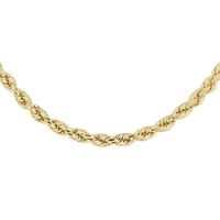 10K Yellow Gold 3.5mm Rope Necklace 22 Inches 6.50 Grams