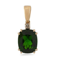 Certified Luxoro 14K Yellow Gold AAA Chrome Diopside, Diamond Accent (G-H, I1) Pendant 2.91 ctw - Sticky add to cart bar