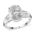 LUXORO 10K White Gold Premium Mexican Hyalite Opal and Diamond Ring (Size 10.0) 2.80 Grams 2.75 ctw - Sticky add to cart bar