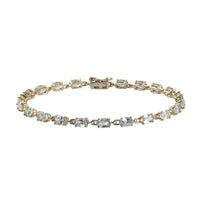 LUXORO 10K Yellow Gold Premium Narsipatnam Alexandrite Tennis Bracelet (6.50 In) 3 Grams 5.25 ctw