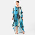 Tamsy Teal Printed Kaftan - One Size Fits Most - Sticky add to cart bar