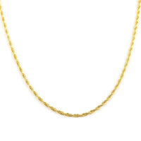 14K Yellow Gold Over Sterling Silver Adjustable Bolo Rope Chain 24 Inches 3 Grams