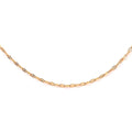Italian 14K Rose Gold Over Sterling Silver Diamond Cut Necklace 24 Inches 2.70 Grams - Sticky add to cart bar