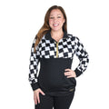 ISAAC MIZRAHI Black & White Plaid - S - Sticky add to cart bar