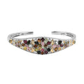 Multi-Tourmaline Cuff Bracelet in Vermeil Yellow Gold and Platinum Over Sterling Silver (7.25 In) 7.10 ctw - Sticky add to cart bar