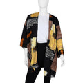 Tamsy Black Abstract Pattern 100% Cotton Kimono - One Size Fits Most - Sticky add to cart bar
