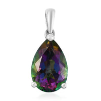 Northern Lights Mystic Topaz Pendant in Platinum Over Sterling Silver 3.70 ctw