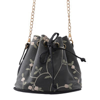 ROYAL SIAMESE Black Color Faux Leather Bucket Bag