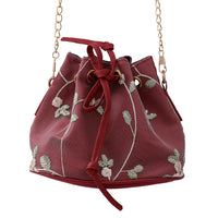 ROYAL SIAMESE Black Color Faux Leather Bucket Bag