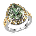 Merelani Mint Garnet Ring in Vermeil Yellow Gold and Platinum Over Sterling Silver 1.75 ctw - Sticky add to cart bar