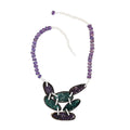 Purple Color Beaded, Shell and Resin Necklace (21 Inches) - Sticky add to cart bar
