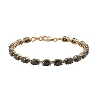 Elite Shungite Link Bracelet in Vermeil Yellow Gold Over Sterling Silver (6.50 In) 5.40 ctw