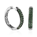 Merelani Mint Garnet Hoop Earrings in Platinum Over Sterling Silver 1.85 ctw - Sticky add to cart bar