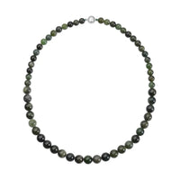 Canadian Natural Jade Beaded Necklace, Jade Beads Necklace, Rhodium Over Sterling Silver Necklace, Gradual Beads Necklace, 20 Inch Necklace 337.50 ctw