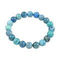 Chrysocolla 7-9mm Beaded Stretch Bracelet 96.50 ctw - Sticky add to cart bar
