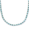 Larimar Tennis Necklace 18 Inches with Sea Horse Lock in Platinum Over Sterling Silver 51.15 ctw - Sticky add to cart bar