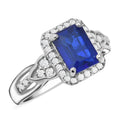 Tanzanian Blue Spinel and Natural White Zircon Ring in Platinum Over Sterling Silver (Size 10.0) (Delivered in 5-7 Business Days) 2.25 ctw - Sticky add to cart bar