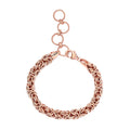 DOORBUSTER Artisan Crafted 14K Rose Gold Over Sterling Silver Adjustable Byzantine Bracelet (7.25 In) 11.70 Grams - Sticky add to cart bar