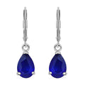 Tanzanian Blue Spinel (DF) Earrings, Sterling Silver Earrings, Lever Back Earrings, Drop Earrings, Dangle Earrings, Blue Earrings For Women 3.00 ctw - Sticky add to cart bar