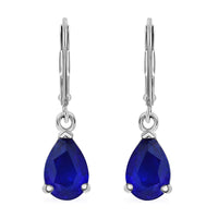 Tanzanian Blue Spinel (DF) Earrings, Sterling Silver Earrings, Lever Back Earrings, Drop Earrings, Dangle Earrings, Blue Earrings For Women 3.00 ctw