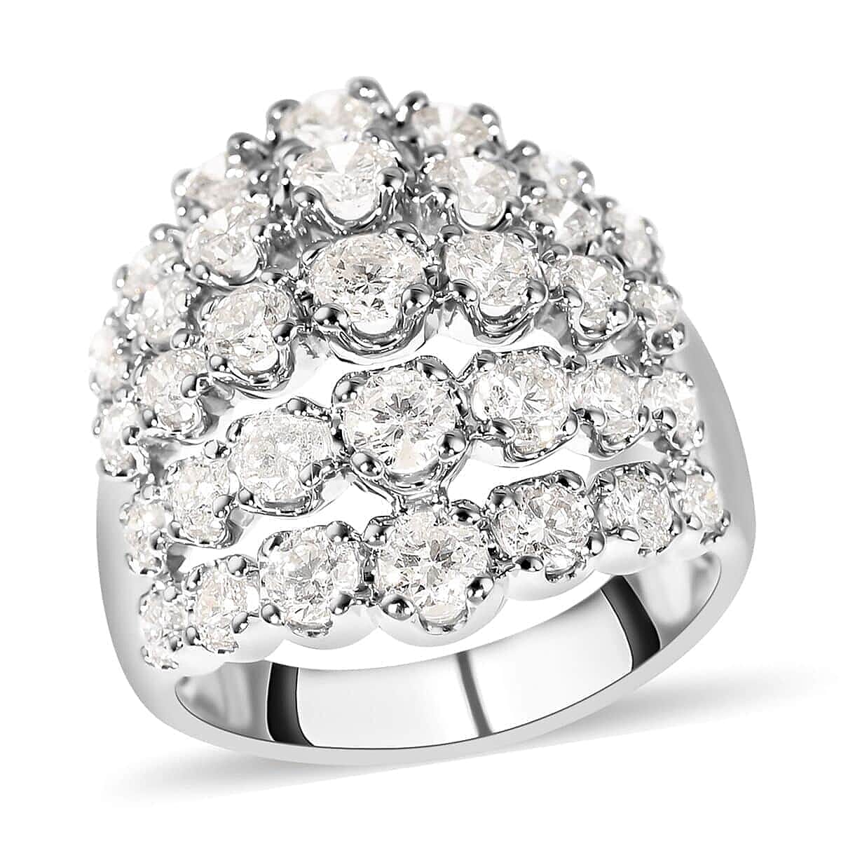 NY Closeout 14K White Gold Diamond Ring 6.7 Grams 2.50 ctw