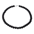 Green Onyx 10mm Beaded Necklace 18 Inches in Sterling Silver 250.00 ctw - Sticky add to cart bar