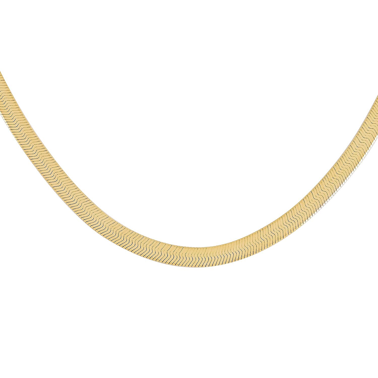 14K Yellow Gold 4.5mm Herringbone Necklace 24 Inches 10.80 Grams