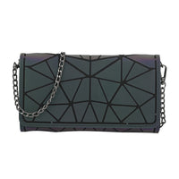 YOUZEY Multi Color Vegan Leather Triangle Irridescent Holographic Wallet