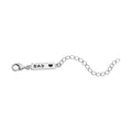 Rhodium Over Sterling Silver 9mm Lobster Lock with DAD Tag Extender Chain (2 In) - Sticky add to cart bar