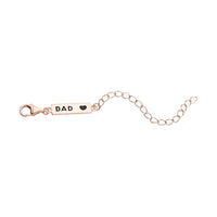 Rhodium Over Sterling Silver 9mm Lobster Lock with DAD Tag Extender Chain (2 In)