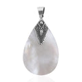 Mother Of Pearl Fancy Pendant in Sterling Silver - Sticky add to cart bar