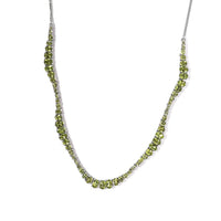 AMERICAN Natural Arizona Peridot Fancy Necklace 18 Inches in Platinum Over Sterling Silver 15.55 Grams 16.30 ctw
