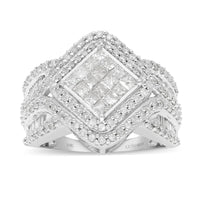 10K White Gold G-H I3 Diamond Ring 6.70 Grams 2.00 ctw