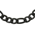Figaro Necklace 24 Inches in ION Plated Black Stainless Steel 56.30 Grams - Sticky add to cart bar